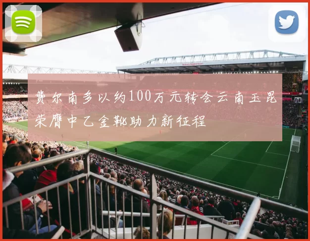 费尔南多以约100万元转会云南玉昆荣膺中乙金靴助力新征程